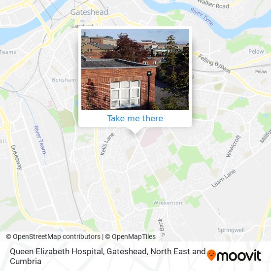 Leam Lane Gateshead Map How To Get To Queen Elizabeth Hospital, Gateshead By Bus, Underground Or  Train?