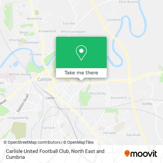 Carlisle United Football Club map