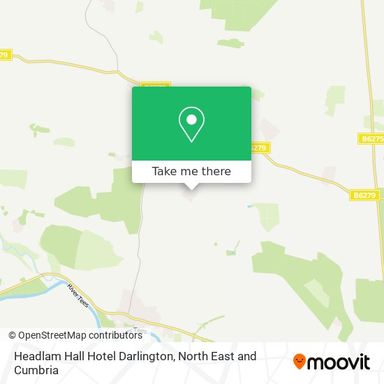 Headlam Hall Hotel Darlington map