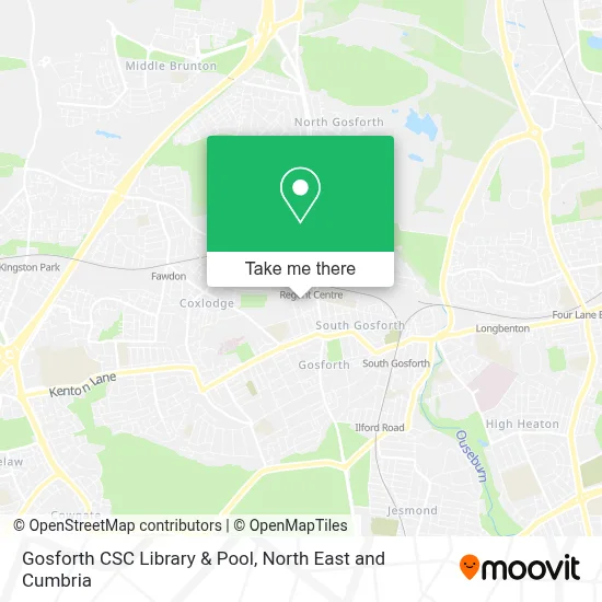 Gosforth CSC Library & Pool map
