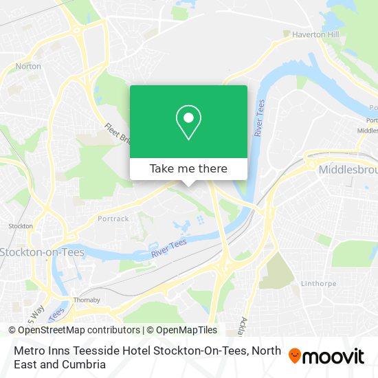 Metro Inns Teesside Hotel Stockton-On-Tees map