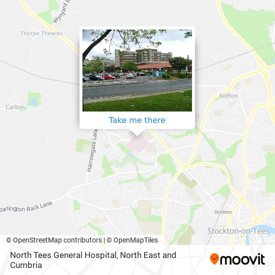 North Tees General Hospital map