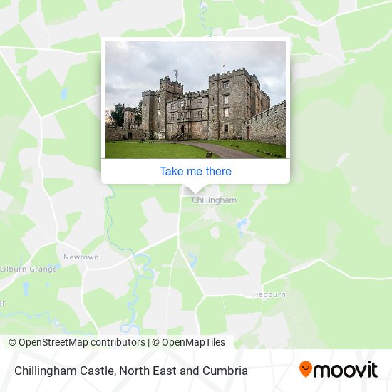 Chillingham Castle map