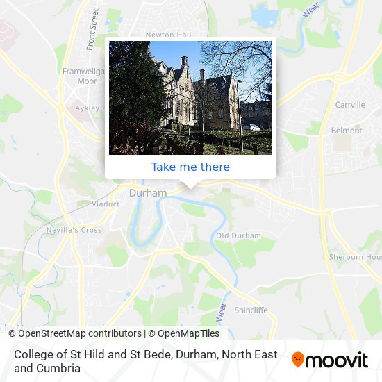 College of St Hild and St Bede, Durham map