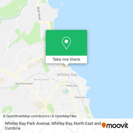 Whitley Bay Park Avenue, Whitley Bay map
