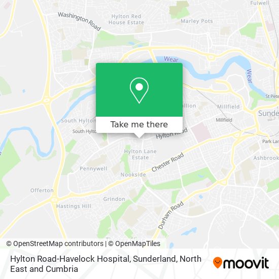 Hylton Road-Havelock Hospital, Sunderland map