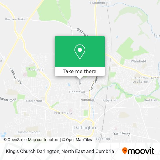 King's Church Darlington map