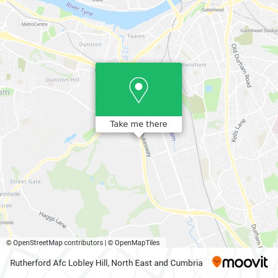 Rutherford Afc Lobley Hill map