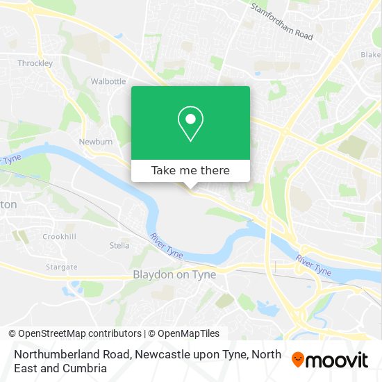 Northumberland Road, Newcastle upon Tyne map