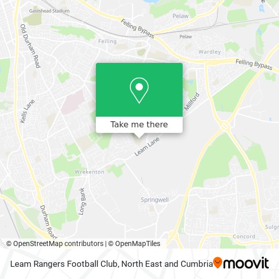 Leam Rangers Football Club map
