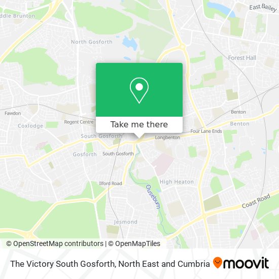 The Victory South Gosforth map