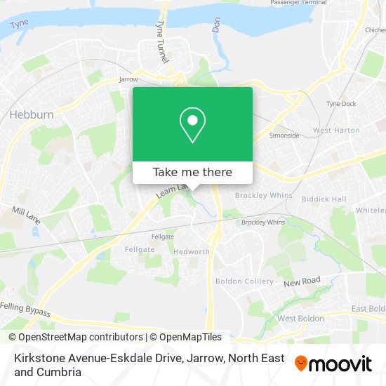 Kirkstone Avenue-Eskdale Drive, Jarrow map