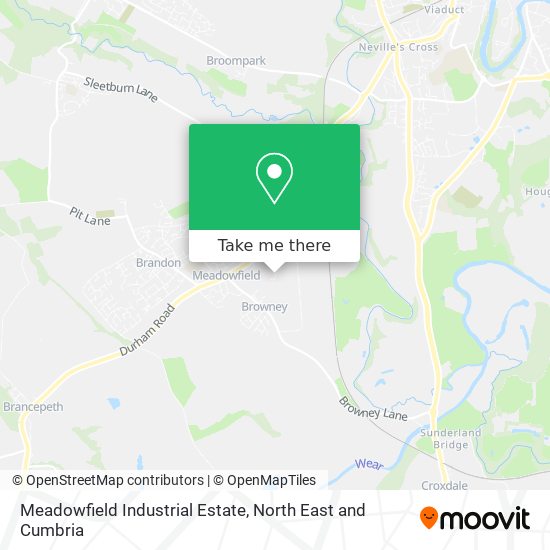 Meadowfield Industrial Estate map