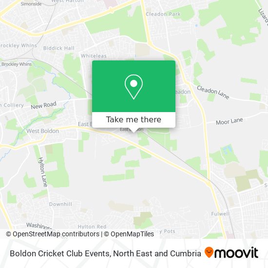 Boldon Cricket Club Events map