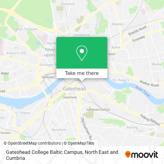 Gateshead College Baltic Campus map