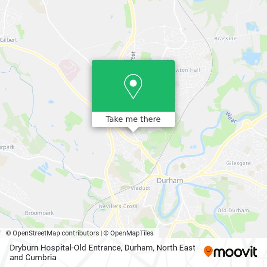 Dryburn Hospital-Old Entrance, Durham map