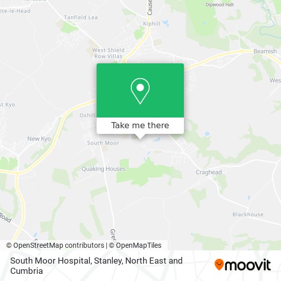 South Moor Hospital, Stanley map