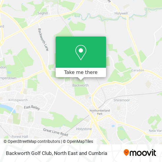 Backworth Golf Club map
