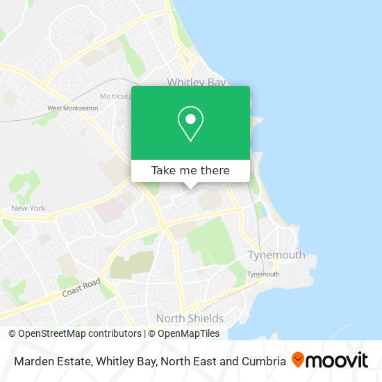 Marden Estate, Whitley Bay map