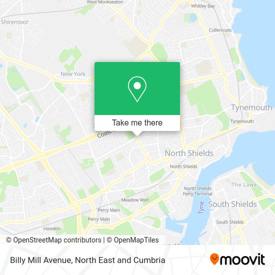 How to get to Billy Mill Avenue in North Tyneside by bus or underground?