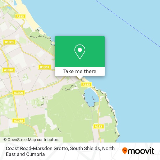 Coast Road-Marsden Grotto, South Shields map