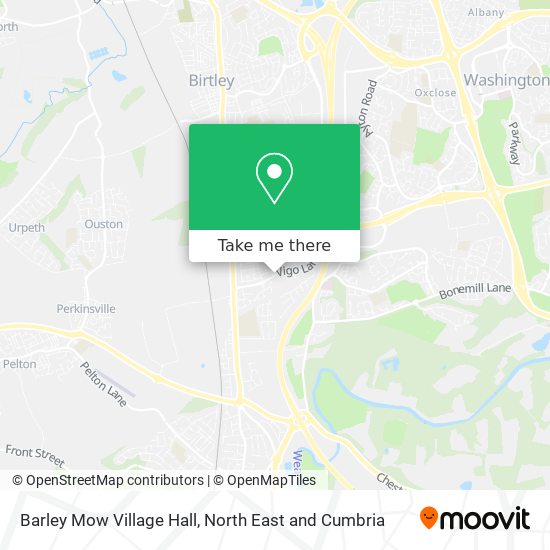 Barley Mow Village Hall map