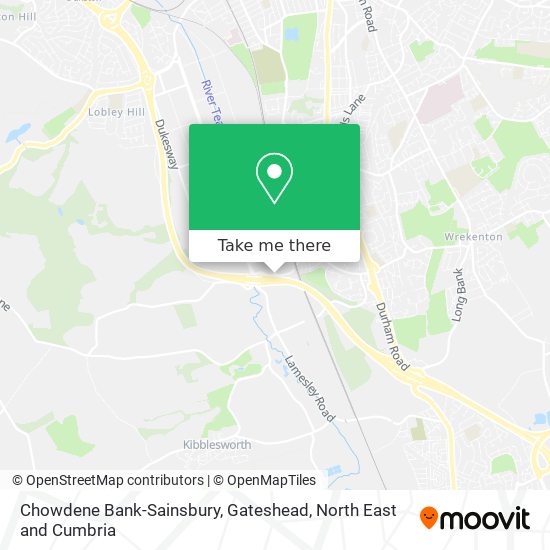 Chowdene Bank-Sainsbury, Gateshead map