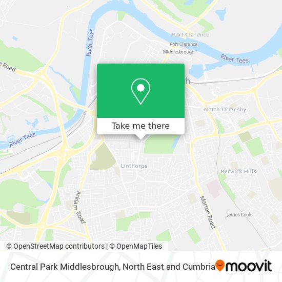Central Park Middlesbrough map