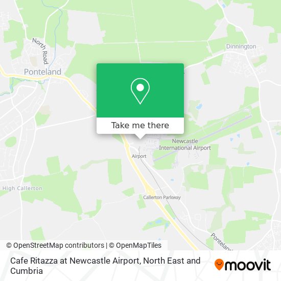 Cafe Ritazza at Newcastle Airport map