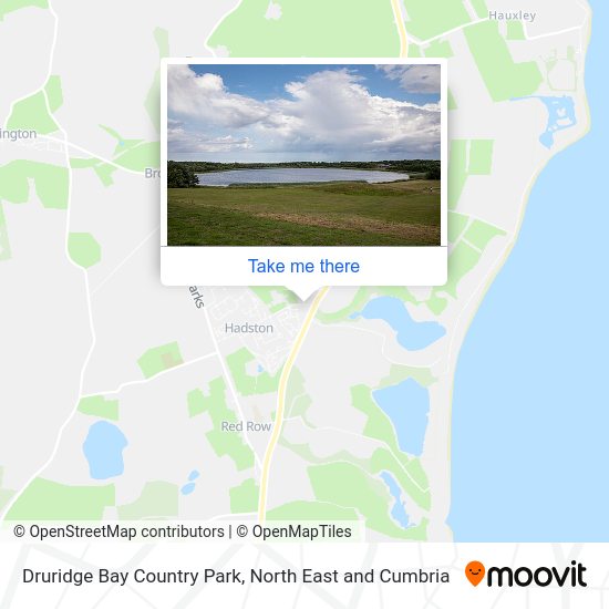 How to get to Druridge Bay Country Park in Northumberland by bus?