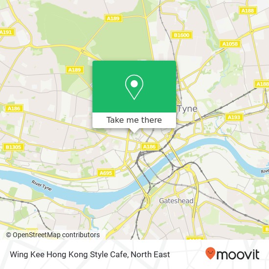 Wing Kee Hong Kong Style Cafe, Stowell Street Chinatown Newcastle upon Tyne NE1 4YB map