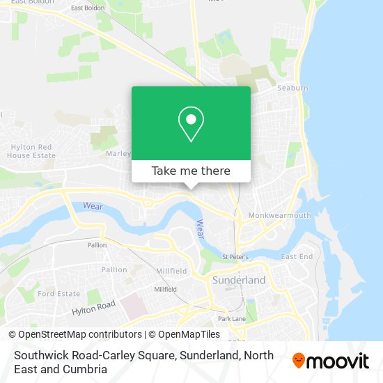 Southwick Road-Carley Square, Sunderland map