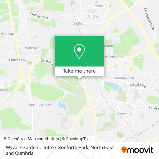 Wyvale Garden Centre - Gosforth Park map