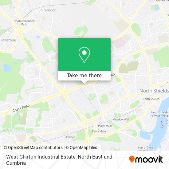 West Chirton Industrial Estate map