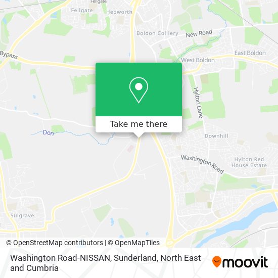 Washington Road-NISSAN, Sunderland map