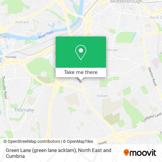 Green Lane (green lane acklam) map