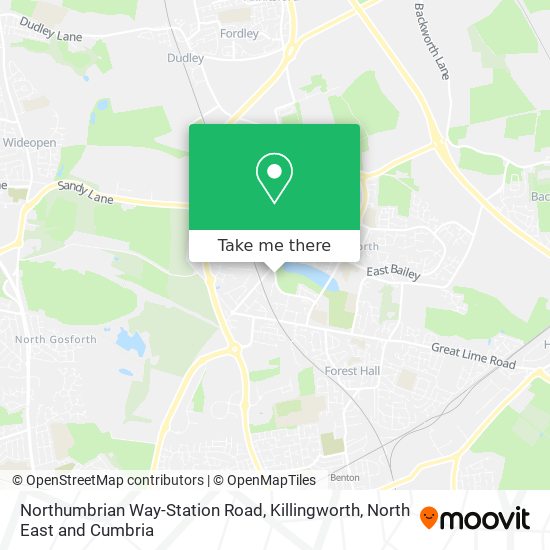 Northumbrian Way-Station Road, Killingworth map