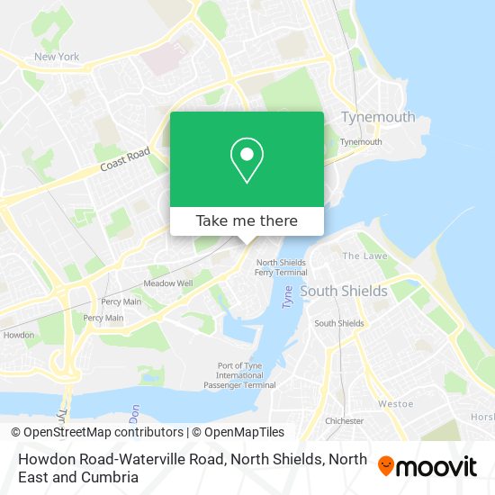 Howdon Road-Waterville Road, North Shields map
