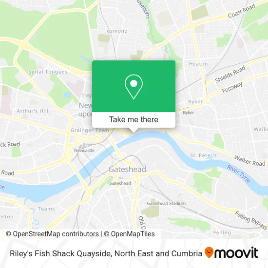 Riley's Fish Shack Quayside map