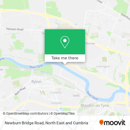 How to get to Newburn Bridge Road in Newcastle Upon Tyne by bus or train?