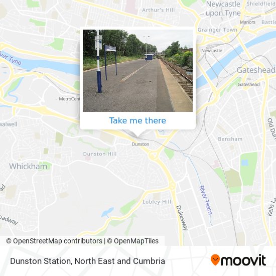 Dunston Station map