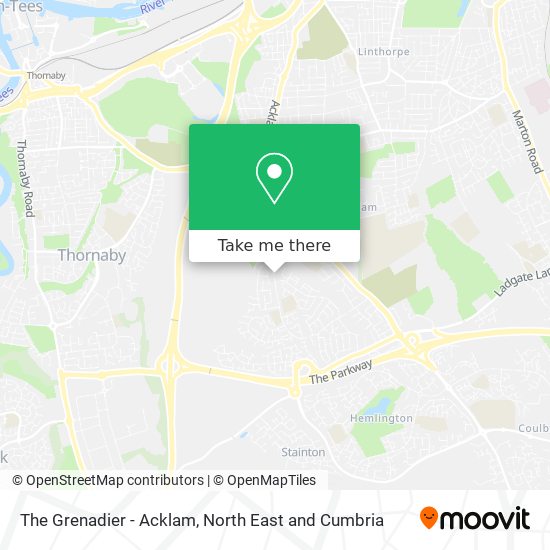 The Grenadier - Acklam map