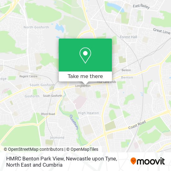 HMRC Benton Park View, Newcastle upon Tyne map