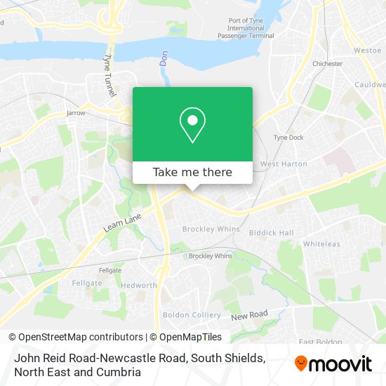 John Reid Road-Newcastle Road, South Shields map