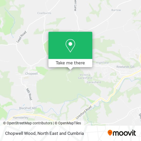 Chopwell Wood map