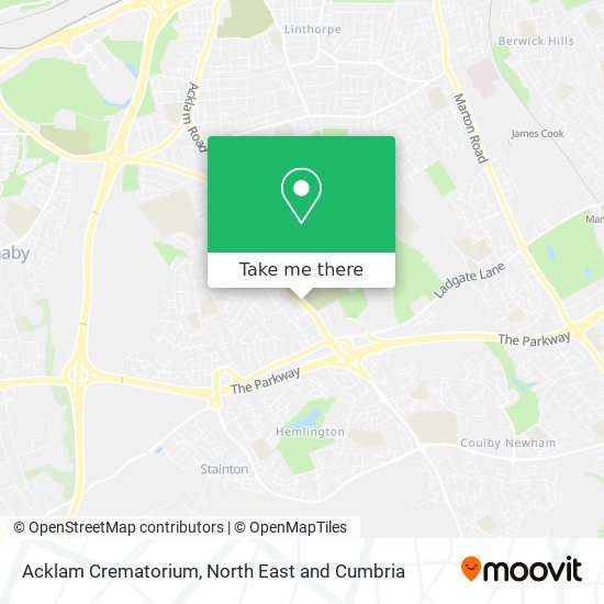 Acklam Crematorium map