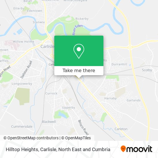Hilltop Heights, Carlisle map