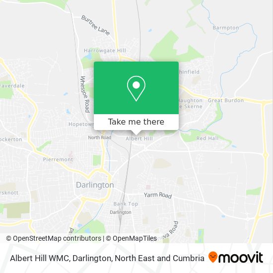 Albert Hill WMC, Darlington map