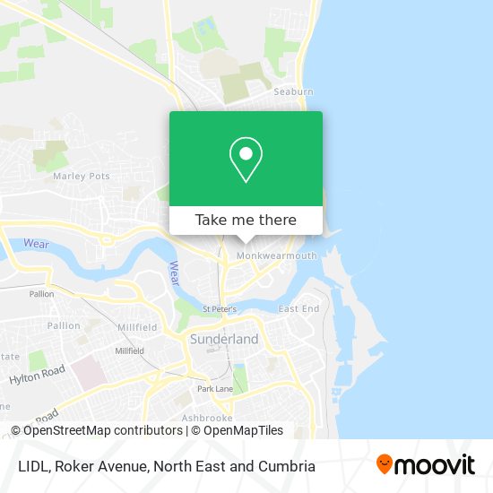 LIDL, Roker Avenue map