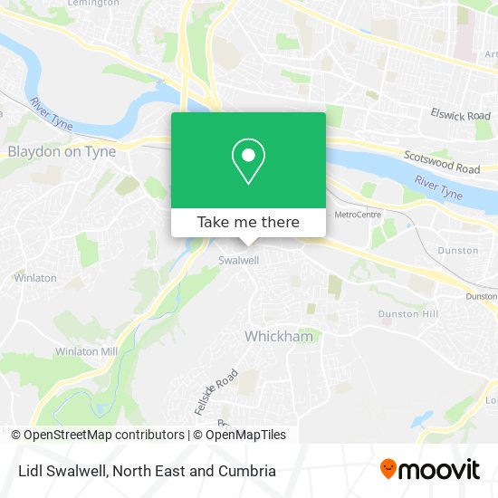 Lidl Swalwell map